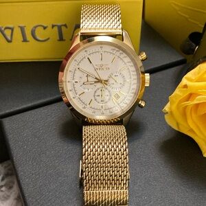 Invicta Speedway Gold-Tone Chronograph Watch - Model 25225